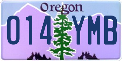 OR license plate 014YMB
