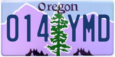 OR license plate 014YMD