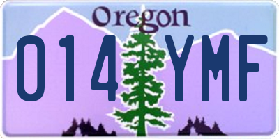 OR license plate 014YMF