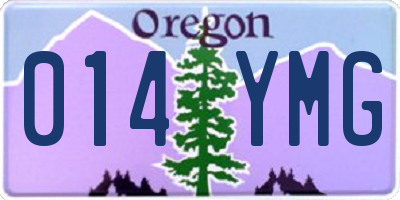 OR license plate 014YMG