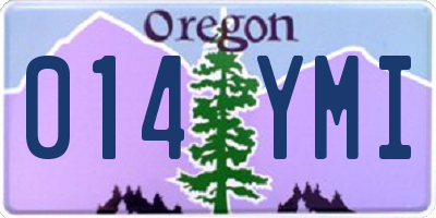 OR license plate 014YMI