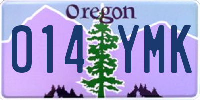 OR license plate 014YMK