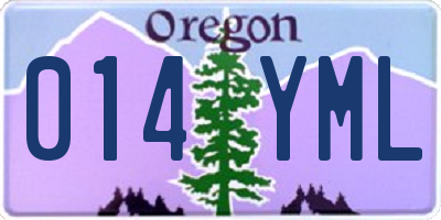 OR license plate 014YML