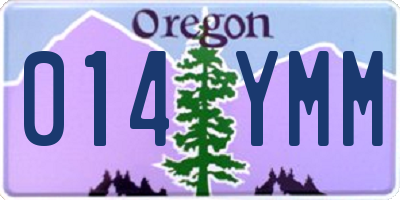 OR license plate 014YMM