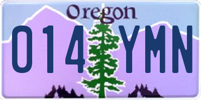 OR license plate 014YMN