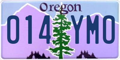 OR license plate 014YMO