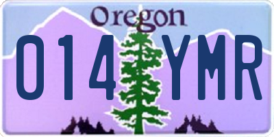 OR license plate 014YMR