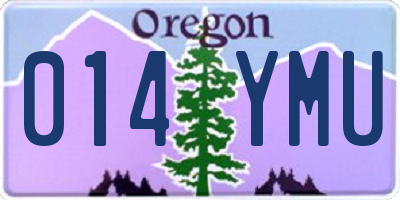 OR license plate 014YMU
