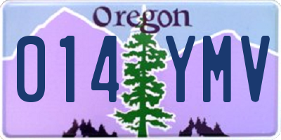 OR license plate 014YMV