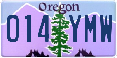 OR license plate 014YMW