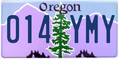 OR license plate 014YMY