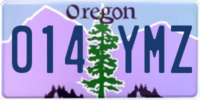 OR license plate 014YMZ