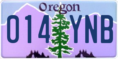 OR license plate 014YNB