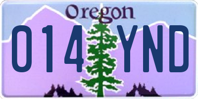OR license plate 014YND