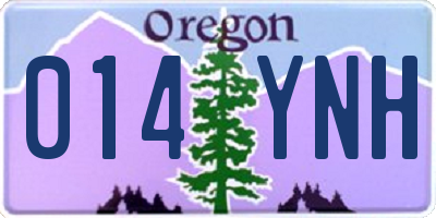 OR license plate 014YNH