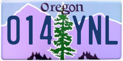 OR license plate 014YNL