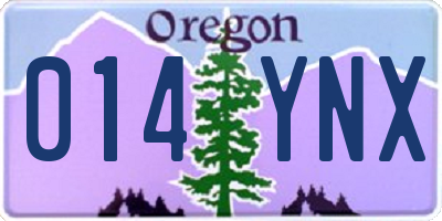 OR license plate 014YNX