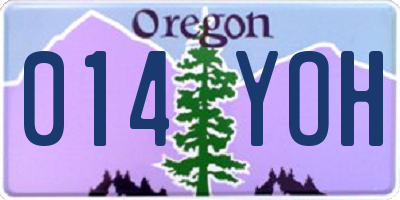 OR license plate 014YOH