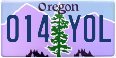 OR license plate 014YOL