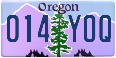 OR license plate 014YOQ
