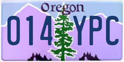 OR license plate 014YPC