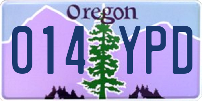 OR license plate 014YPD