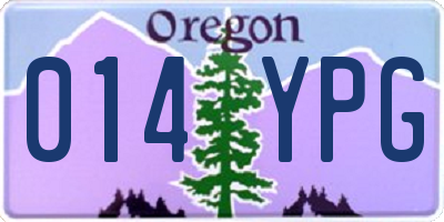 OR license plate 014YPG