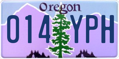 OR license plate 014YPH