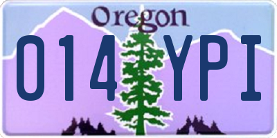 OR license plate 014YPI