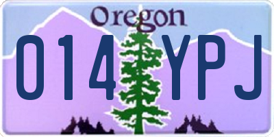 OR license plate 014YPJ