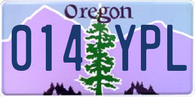 OR license plate 014YPL