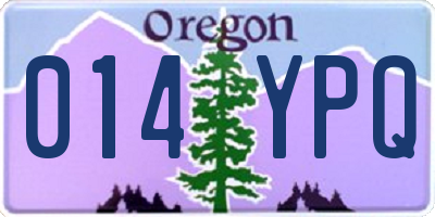 OR license plate 014YPQ