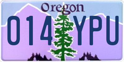 OR license plate 014YPU