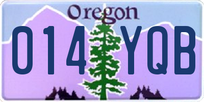 OR license plate 014YQB