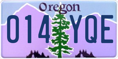OR license plate 014YQE