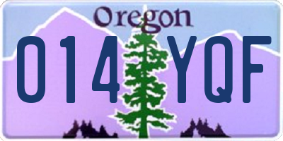 OR license plate 014YQF