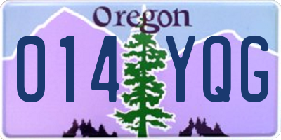 OR license plate 014YQG