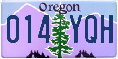 OR license plate 014YQH