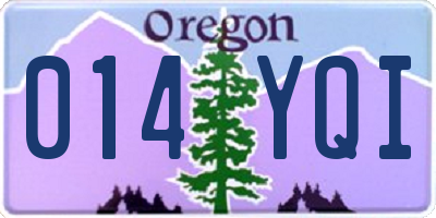 OR license plate 014YQI