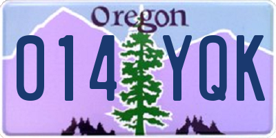 OR license plate 014YQK
