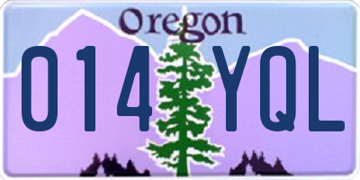 OR license plate 014YQL