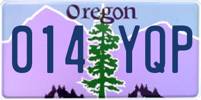 OR license plate 014YQP