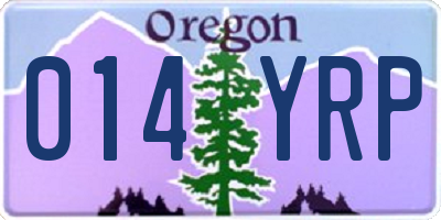 OR license plate 014YRP