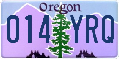 OR license plate 014YRQ