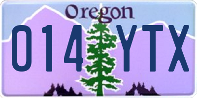 OR license plate 014YTX