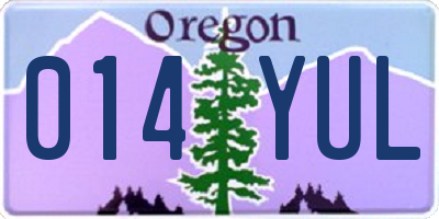 OR license plate 014YUL