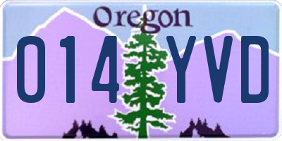 OR license plate 014YVD