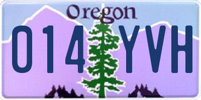 OR license plate 014YVH