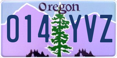 OR license plate 014YVZ