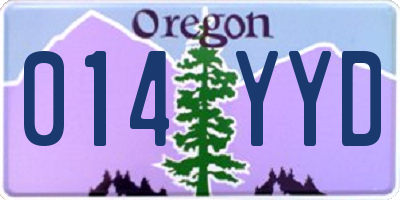 OR license plate 014YYD